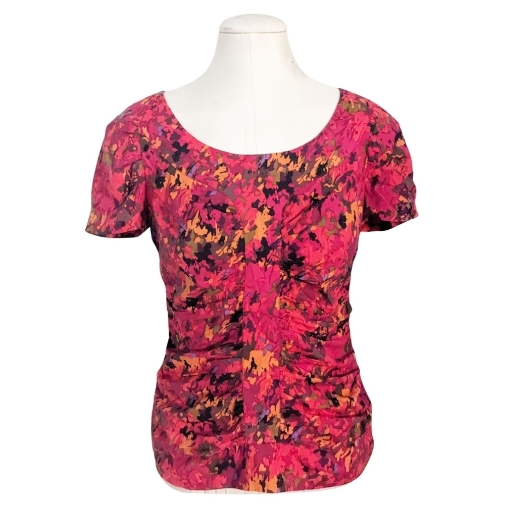 Anthropologie Maple silk cotton floral blouse size 4